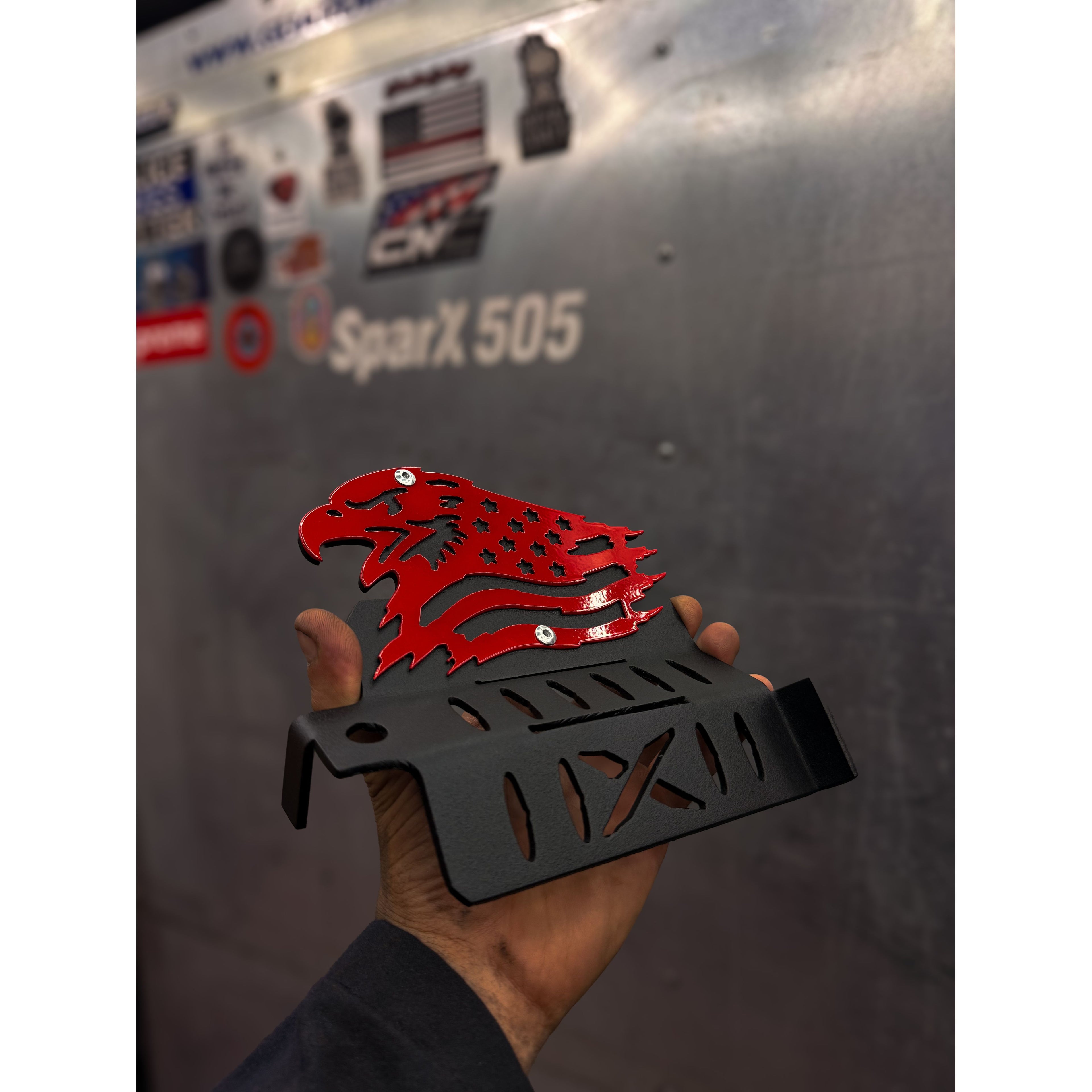 EAGLE FLAG Design Jeep Foot Pegs | Personalized Jeep Wrangler Foot Pegs | Aftermarket Jeep Accessories | Powder Coated Steel | Fits Most Jeeps