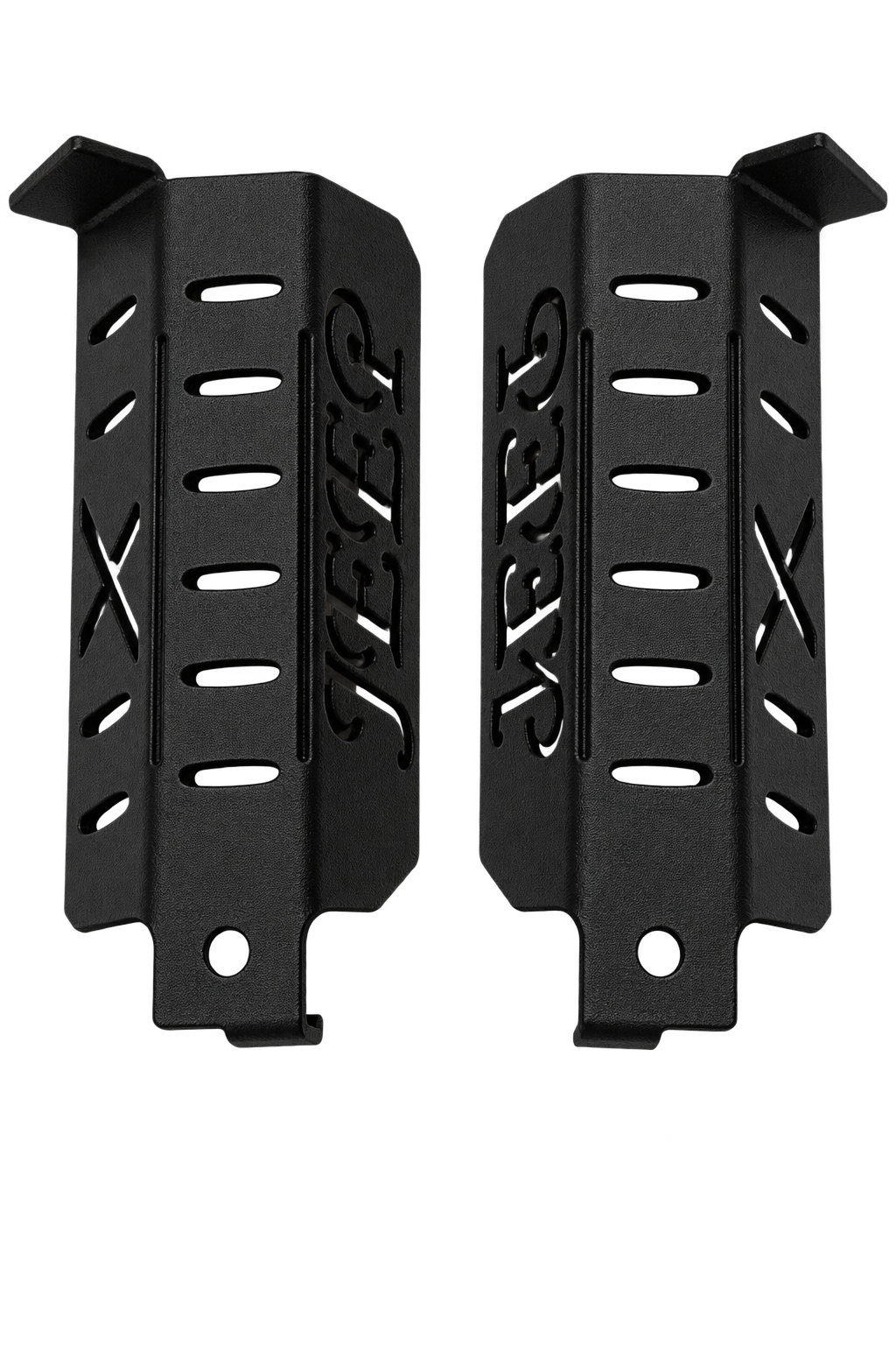 Jeep Text Design Jeep Foot Pegs | Personalized Jeep Wrangler Foot Pegs | Aftermarket Jeep Accessories | Powder Coated Steel | Fits Most Jeeps
