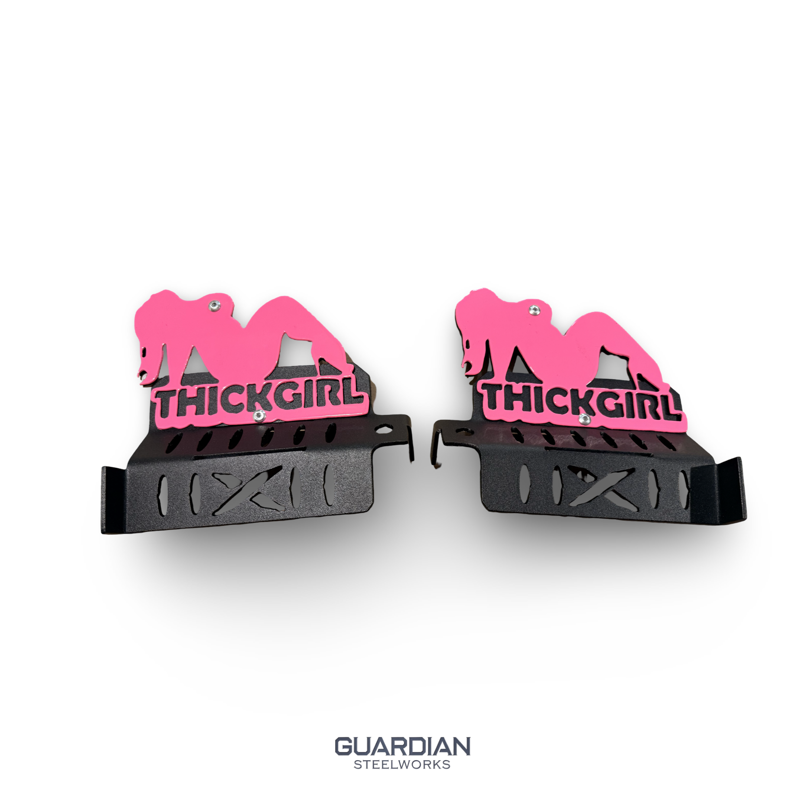 ThickGirl Design Jeep Foot Pegs | Personalized Jeep Wrangler Foot Pegs | Aftermarket Jeep Accessories | Powder Coated Steel | Fits Most Jeeps