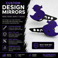 Custom Design Side Mirrors | Personalized Steel Mirror Set | Powder Coated | Compatible with Jeep JL, JK & JT