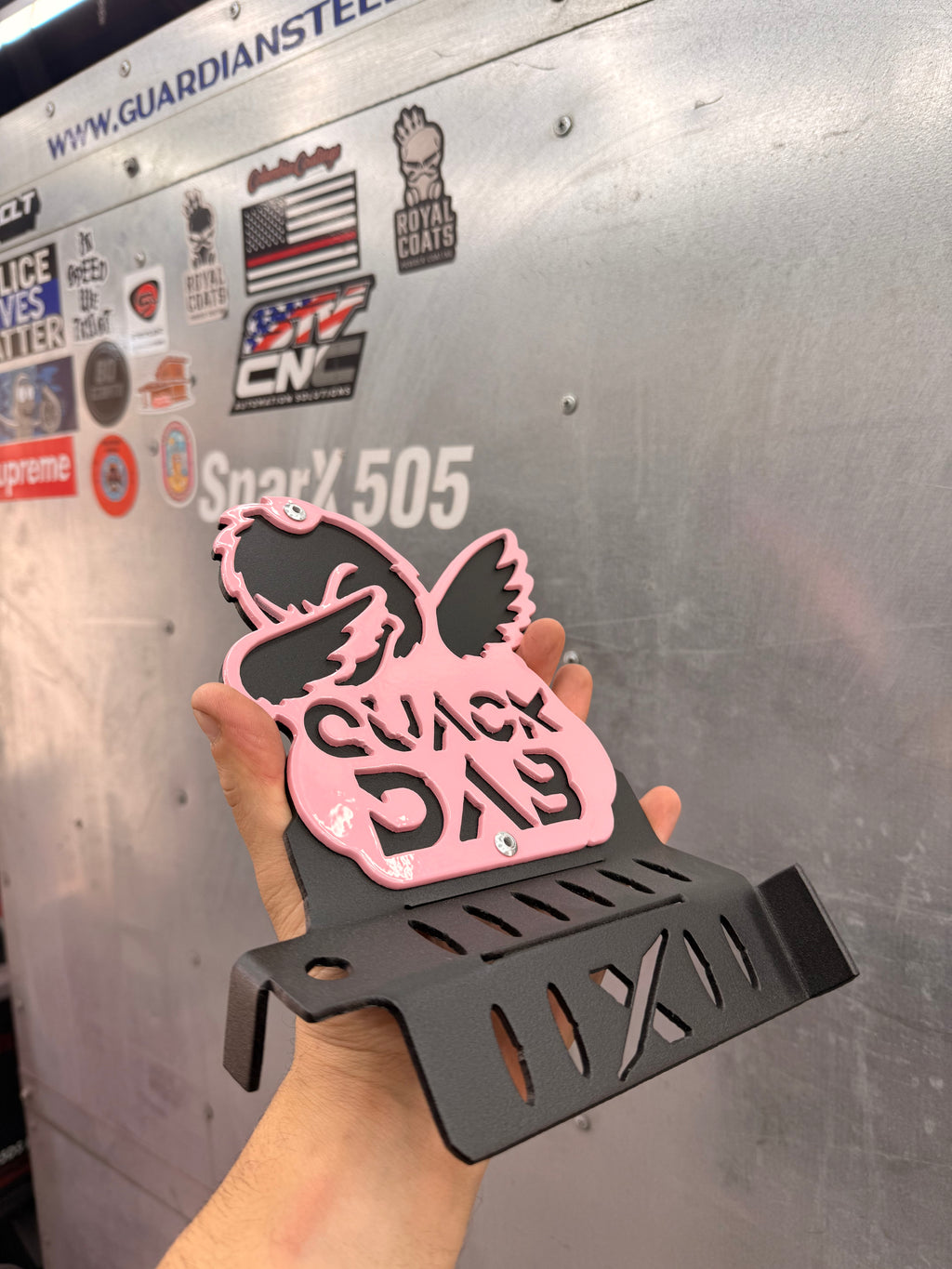 QUACK DAB Design Jeep Foot Pegs | Personalized Jeep Wrangler Foot Pegs | Aftermarket Jeep Accessories | Powder Coated Steel | Fits Most Jeeps