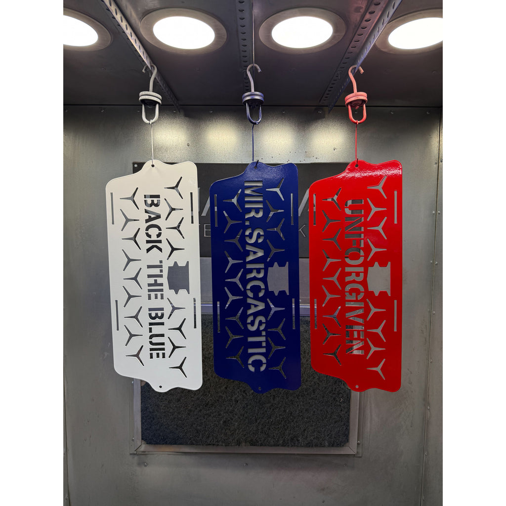 CUSTOM TEXT Front Grille for Polaris Slingshot (2015–2024) | Aftermarket Grille Insert | Powder Coated Steel | Custom Text Available - Custom (Add text)