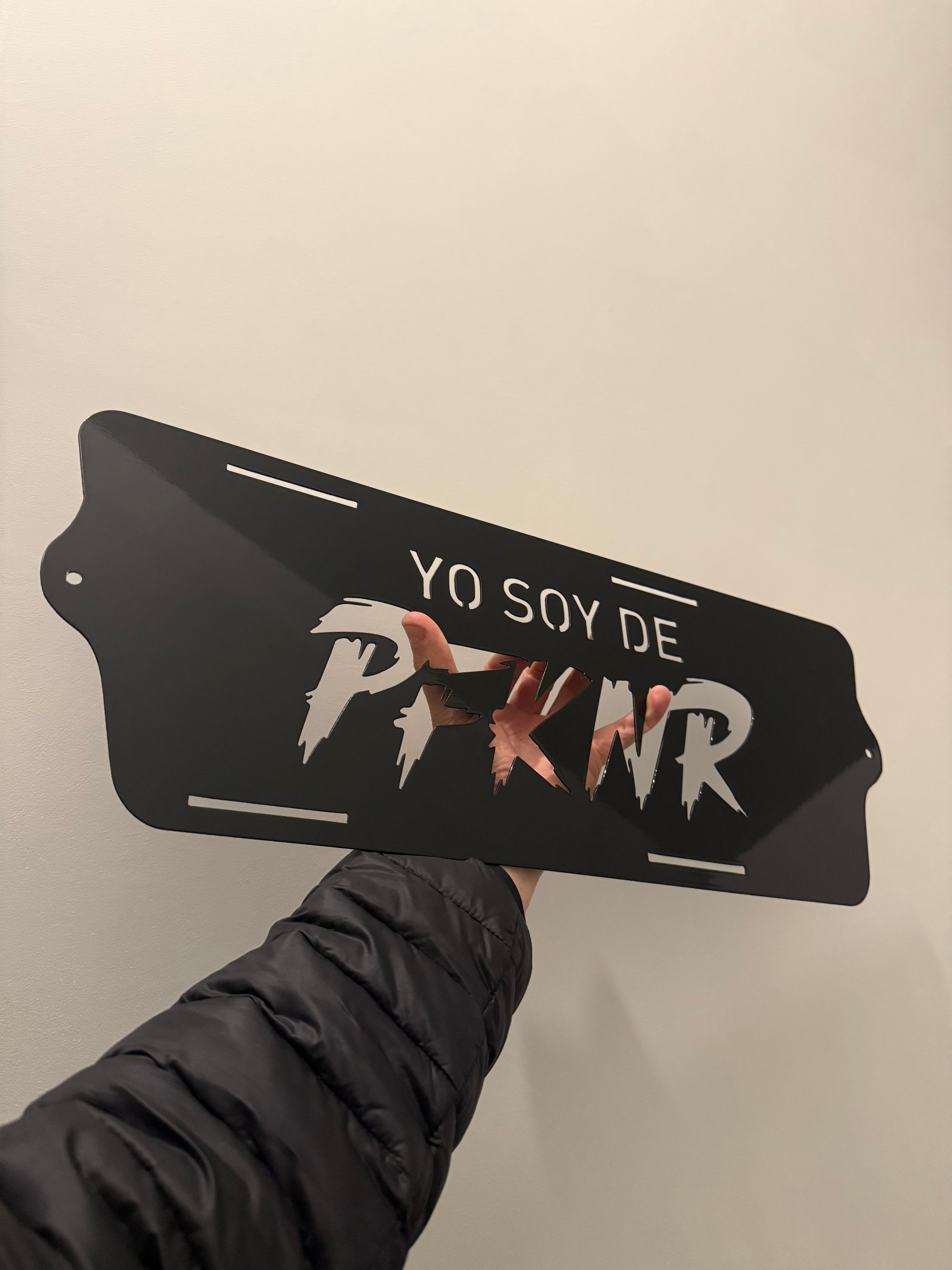 Custom Front Grille for Polaris Slingshot (2015–2024) | Aftermarket Grille Insert | Powder Coated Steel | Custom Text Available Yo Soy De PFKNR