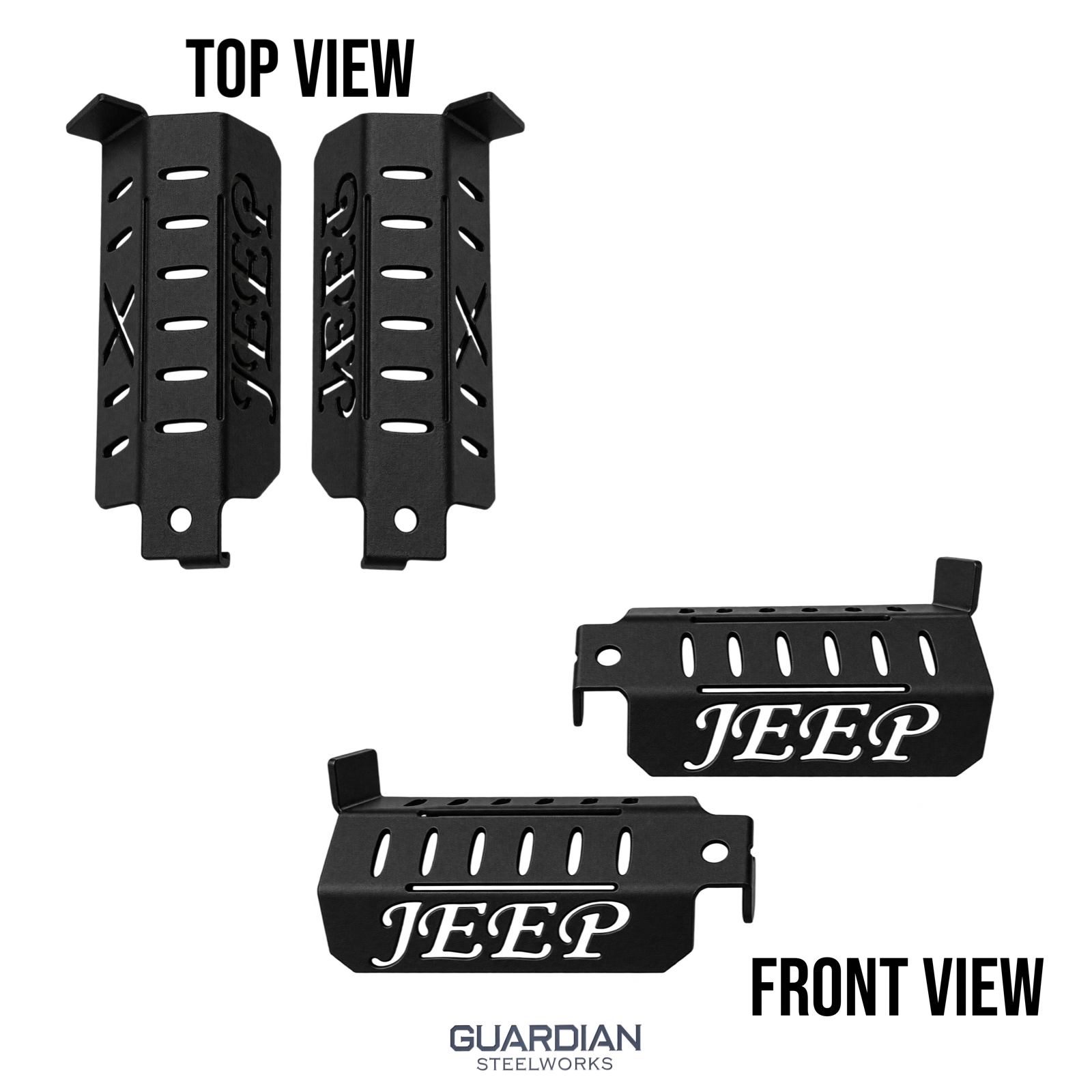 Jeep Text Design Jeep Foot Pegs | Personalized Jeep Wrangler Foot Pegs | Aftermarket Jeep Accessories | Powder Coated Steel | Fits Most Jeeps