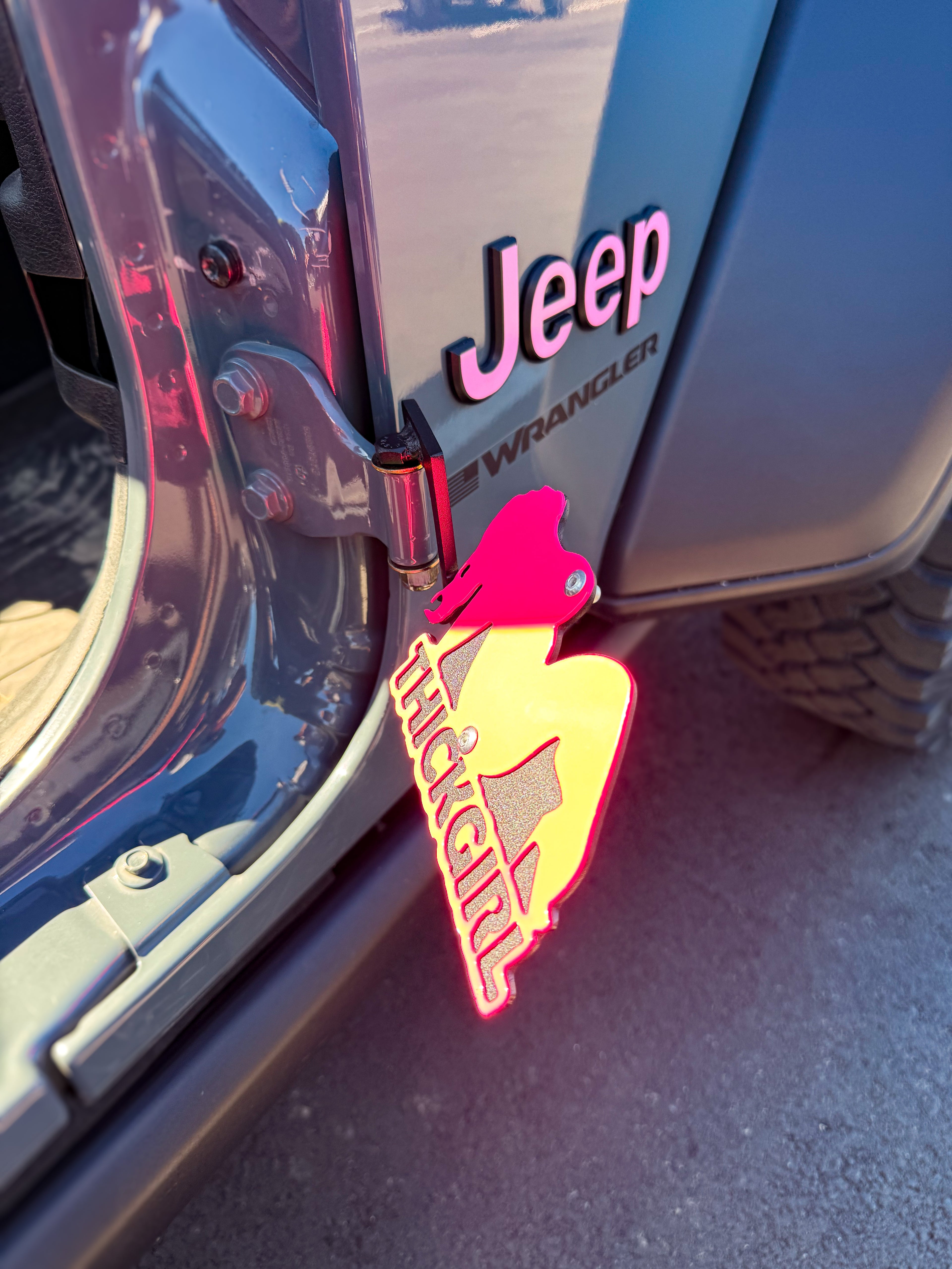 Compatible with Jeep Foot Pegs | Personalized Jeep Wrangler Foot Pegs | Aftermarket Jeep Accessories | Powder Coated Steel | Fits Most Jeeps- Thick Girl