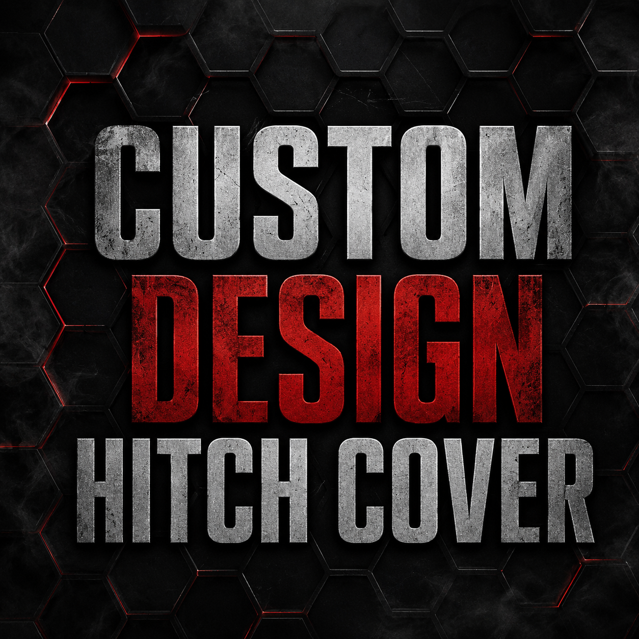Custom Hitch Cover – Personalized 2” Receiver Cover – Custom Logo or Text – Powder Coated Steel – Made to Order