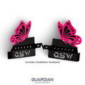 Butterfly Design Jeep Foot Pegs | Jeep Wrangler Foot Pegs | Aftermarket Jeep Accessories | Powder Coated Steel | Fits Most Jeeps