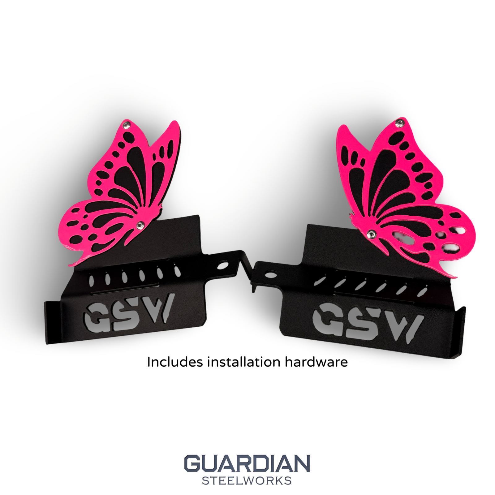 Butterfly Design Jeep Foot Pegs | Jeep Wrangler Foot Pegs | Aftermarket Jeep Accessories | Powder Coated Steel | Fits Most Jeeps