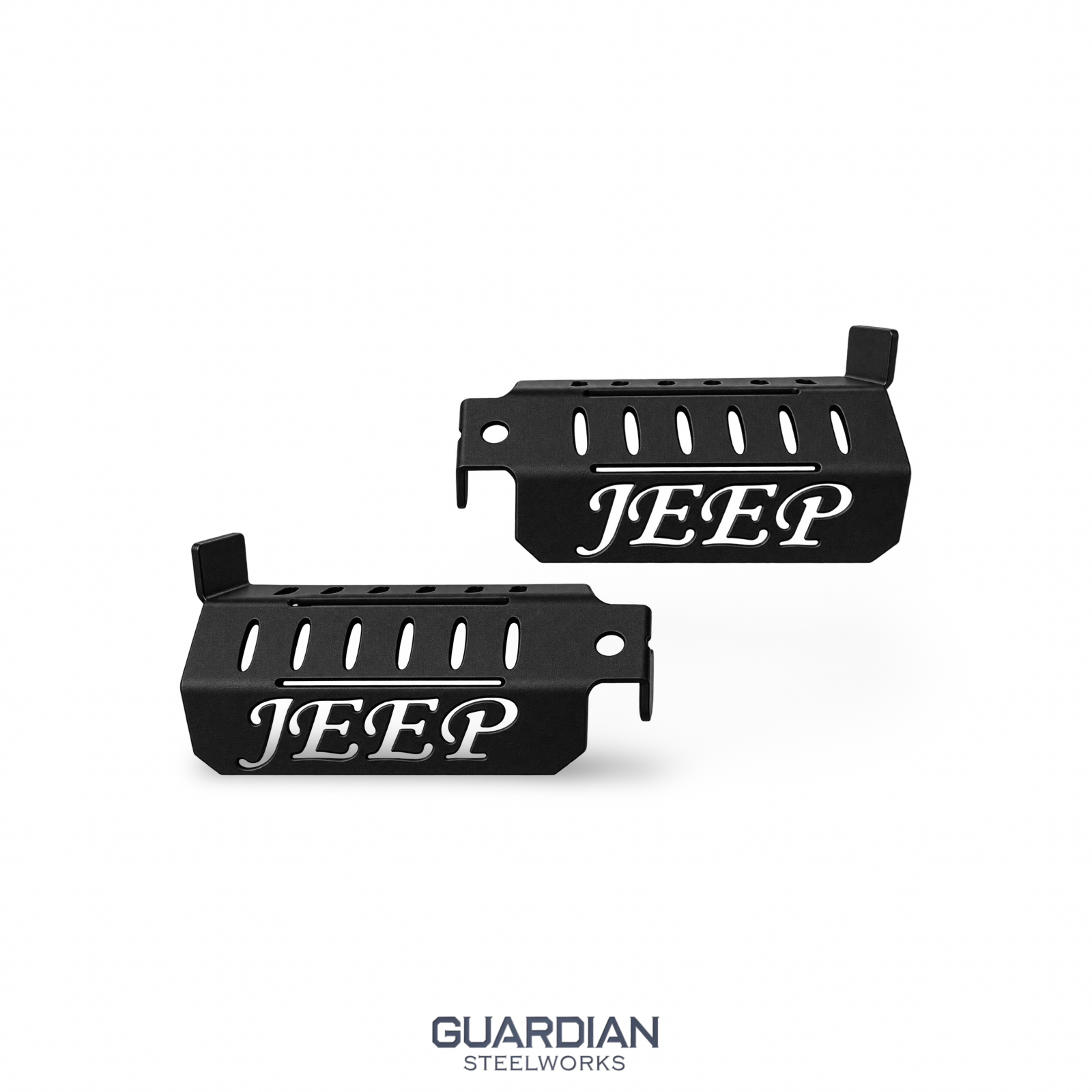 Jeep Text Design Jeep Foot Pegs | Personalized Jeep Wrangler Foot Pegs | Aftermarket Jeep Accessories | Powder Coated Steel | Fits Most Jeeps