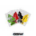 Guardian Steelworks steel tree mirror hangers in green, red, black and yellow