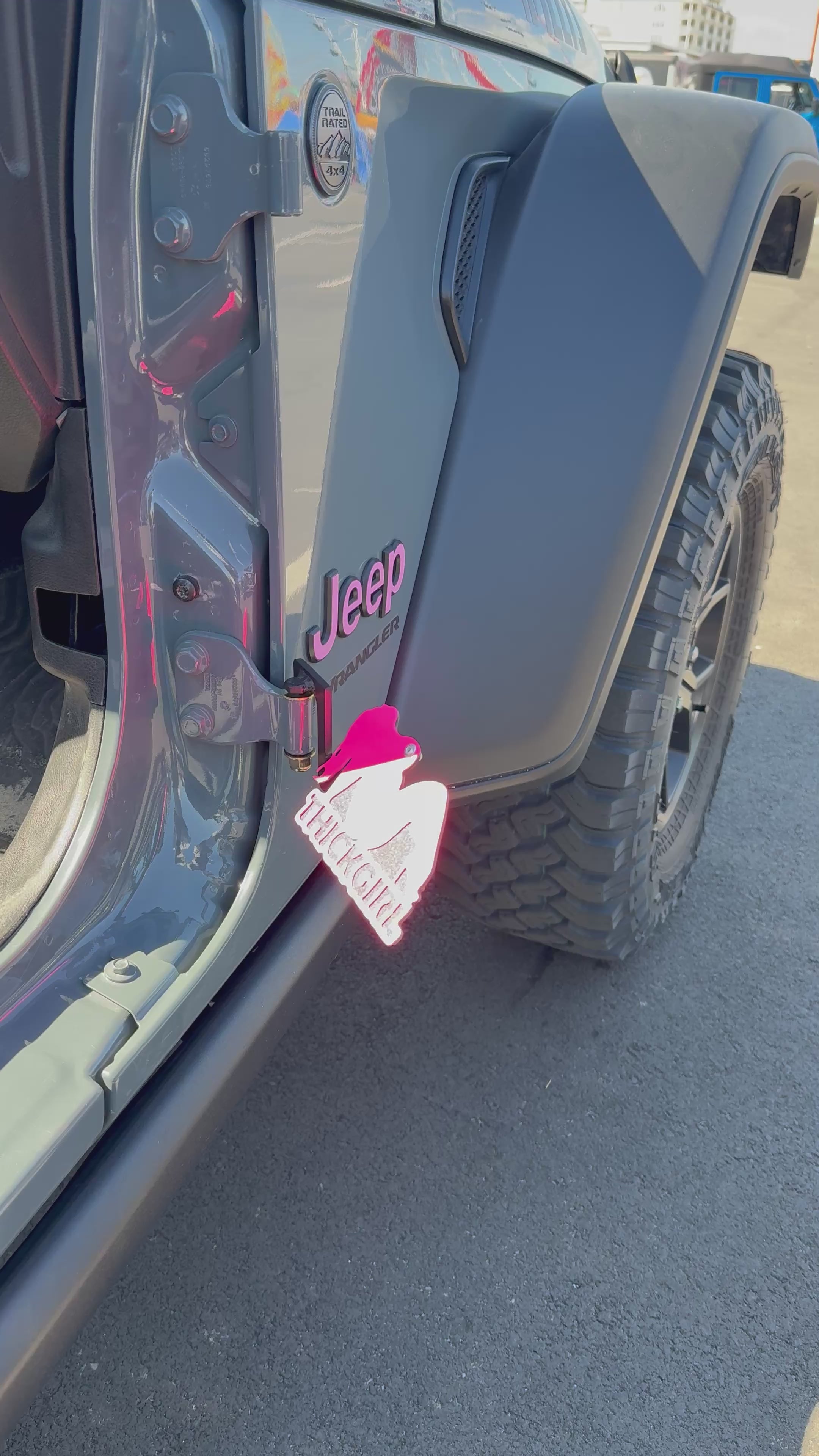 Compatible with Jeep Foot Pegs | Personalized Jeep Wrangler Foot Pegs | Aftermarket Jeep Accessories | Powder Coated Steel | Fits Most Jeeps- Thick Girl